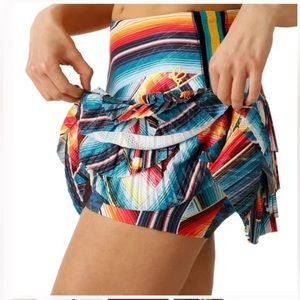 Lucky In Love Bethanie Mattek Sands Tennis Tiered Skirt Skort Desert Bloom Small